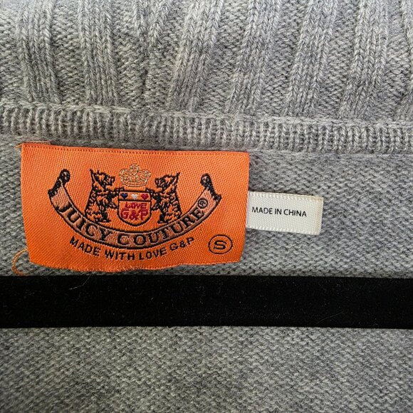 Juicy Couture Womens Gray Cashmere Cardigan Sweater Size S - Picture 3 of 11